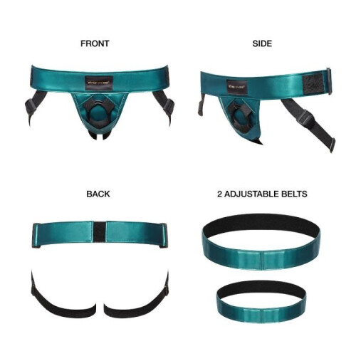 Strap-On-Me Curious Adjustable Strap-On Harness Green Metallic 2