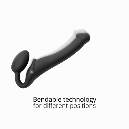 Strap-On-Me Rechargeable Remote Control Vibrating Strapless Strap-On Black M 1