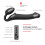 Strap-On-Me Rechargeable Remote Control Vibrating Strapless Strap-On Black M 8