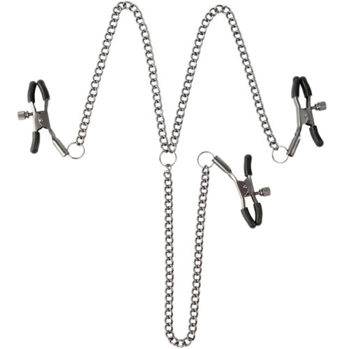 Sei Mio Triple Tease Adjustable Nipple Clamps and Clit Clamp