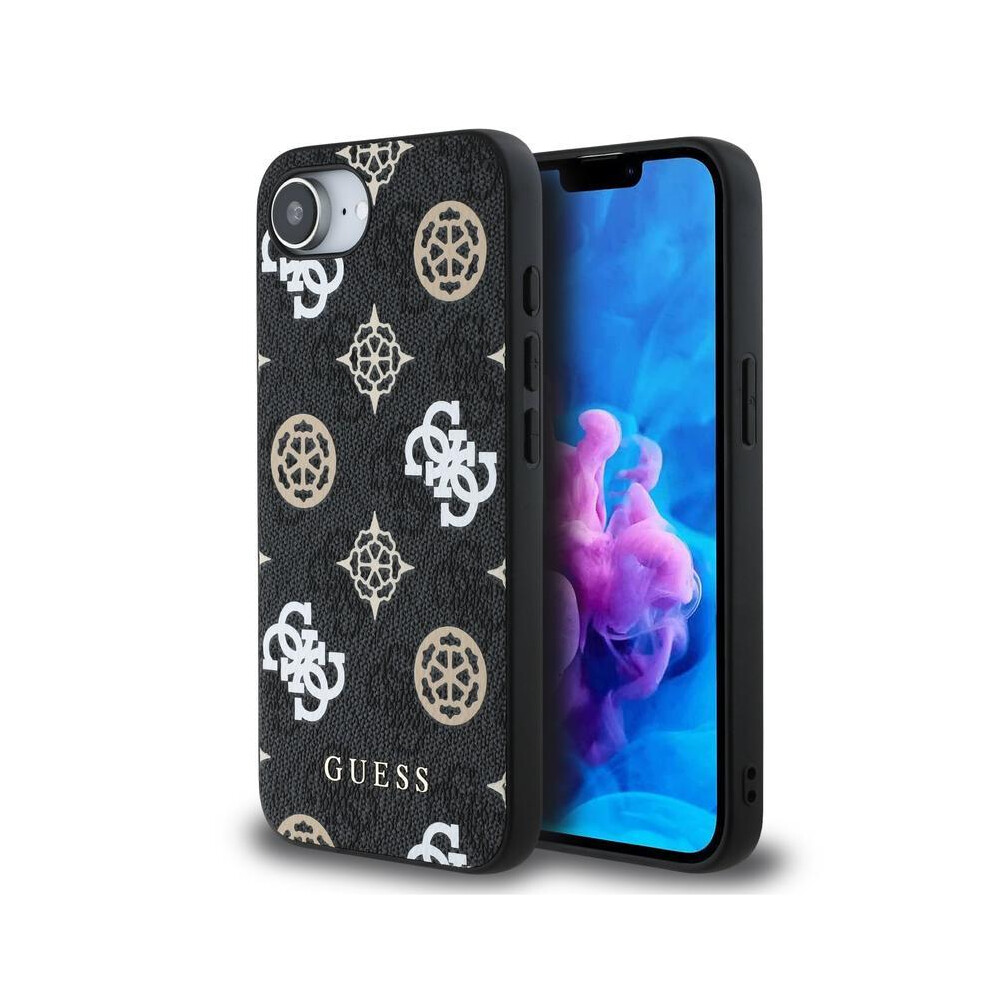 Guess Pu 4G Peony Case With Magsafe For Iphone 16E - Guhmpse4p4pwpk Black