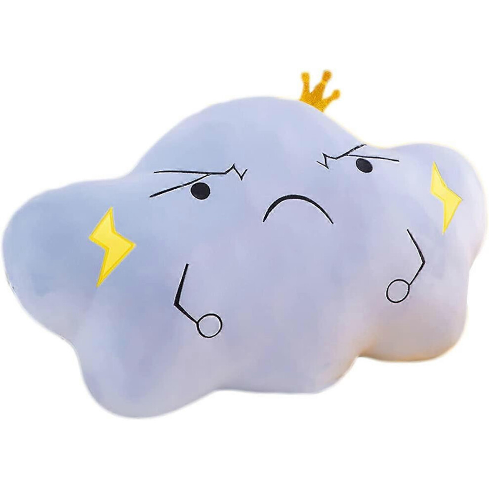 Konhill (As Show, One Size) Cloud Shaped Pillow Creativity Emoji Smiley Emoticon Cushion Pillow Stuffed Plush Throw Pillow Home Living Room Decoration Pillows