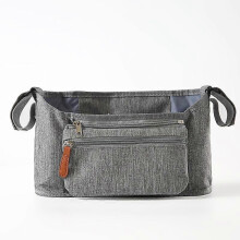 (As show, One size) Stroller Diaper Organizer with Multiple Pockets Universal Fits , Gray