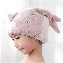 (As show, One size) Kids Girls Dry Hair Towel for Bathroom, Spa, Swimming Pool(Pink)