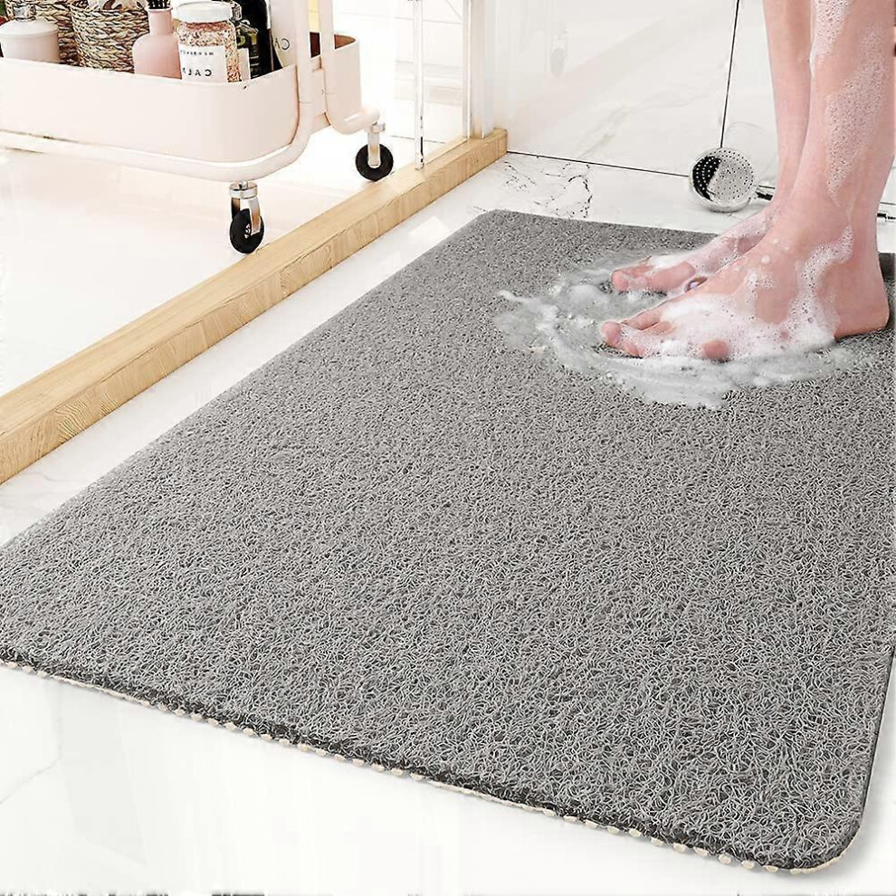Konhill (As Show, One Size) Non-Slip Bathtub Mat, 20 X 32 Inch Shower Mats For Bath Tub, Pvc Loofah Bathroom Mats For Wet Areas, Quick Drying