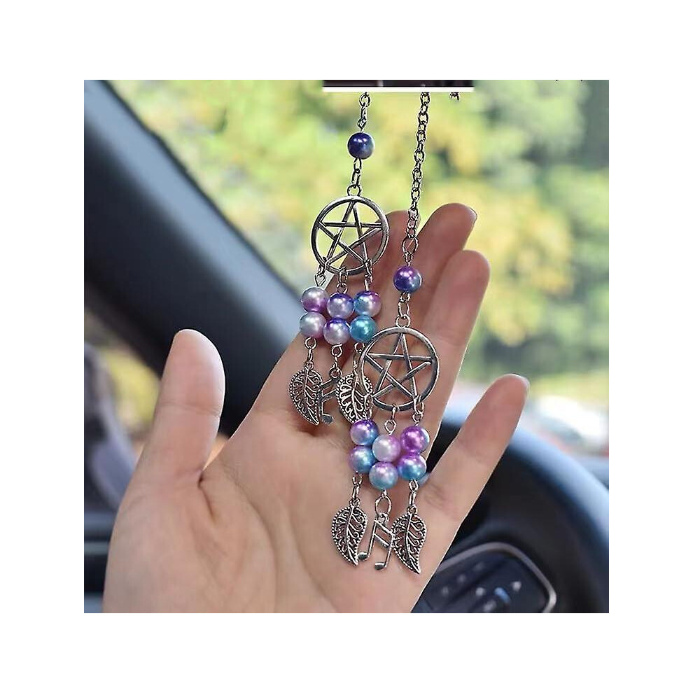 Fitville (As Show, One Size) Rear View Mirror Accessories - Car Mirror Hanging Accessories - Car Pendant, Car Charms Ornament For Men And Women Hanger(Star)
