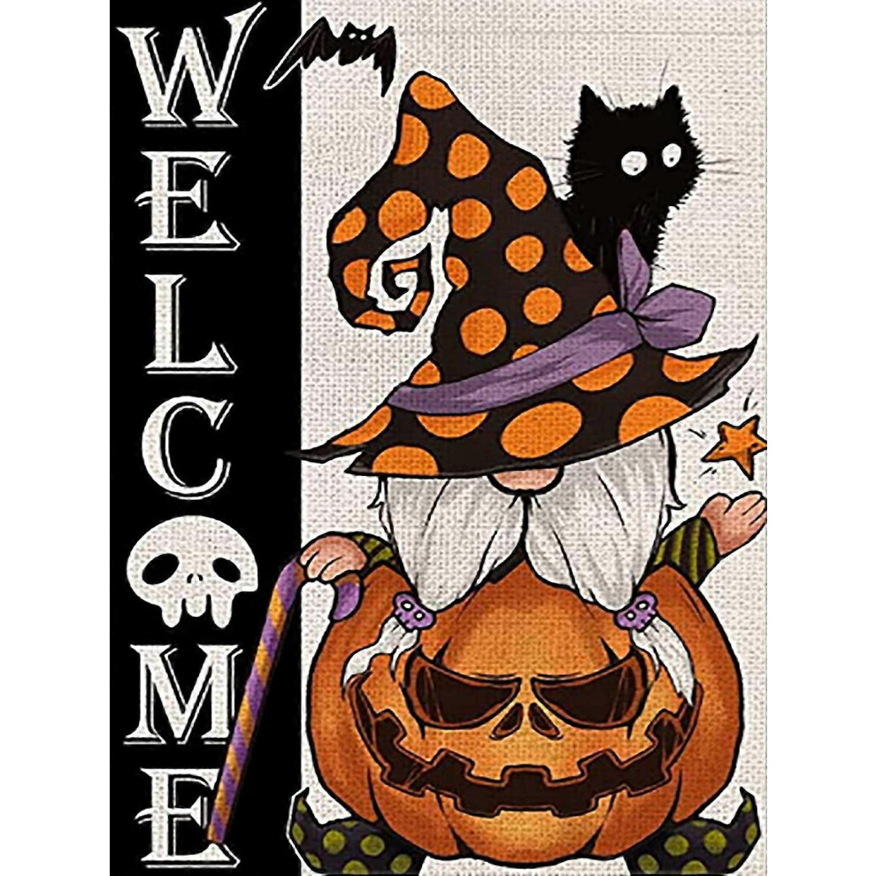 Konhill (As Show, One Size) Other Wall Decor 5D Diamond Painting Kit,Diamond Art Kits For Adults,Diamond Painting,Full Drill,Welcome,Halloween Pumpkin,Diamond