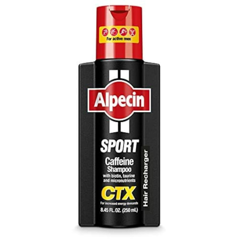 Alpecin Sport Caffeine-Shampoo CTX 250mL | Hair Energizer | Reduces Hair Loss | Reduces Hair Thinning | Men's Hair Care