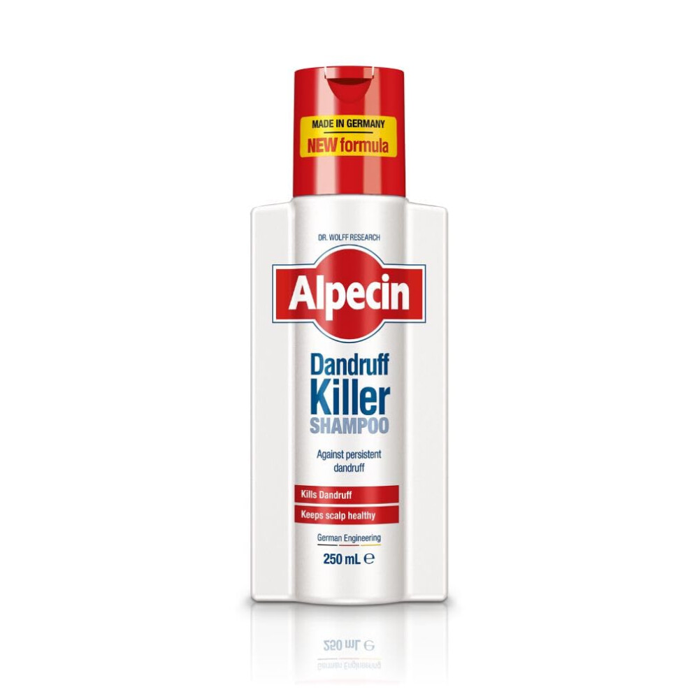 Alpecin Dandruff Killer Shampoo 250mL | Anti-Dandruff Treatment, Scalp Care, Soothes Itchy Scalp, Reduces Flakes | Removes Dandruff