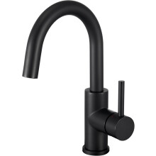 (Matt Black) Kitchen mixer taps, single handle sink mixer taps, basin taps with 360 swivel spout