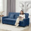 Homcom HOMCOM Reversible L-Shaped Sectional Sofa Bed with Cushions, Blue 1