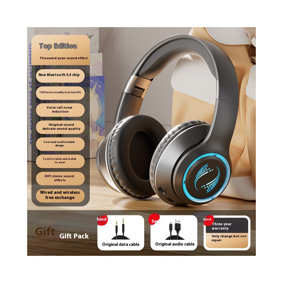 (Black) 2025 new private model cross-border headset Bluetooth headset wireless noise reduction heavy bass game is good-looking-image-OPC-PG8M969-NEW