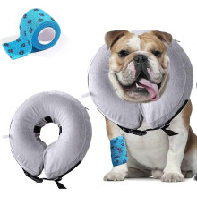 (As show, One size) Pet Inflatable Basic Dog Collars for Large Dogs, Comfy Pet Collar Cone for Recovery