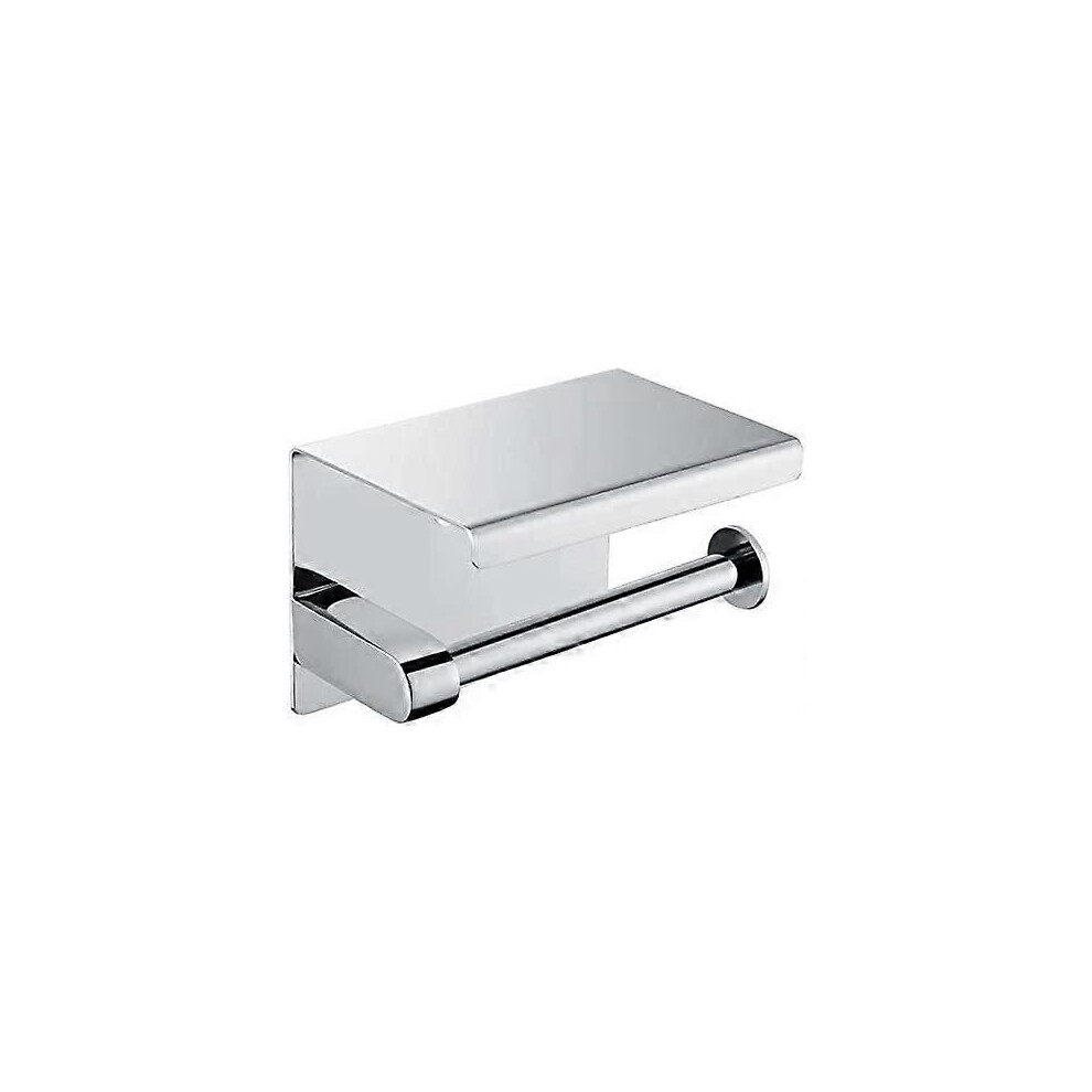 Konhill (As Show, One Size) Toilet Paper Holder Tissue Holders Paper Storage With Mobile Phone Storage Shelf,Gg5200 Sus304 Stainless Steel Polished Chrome