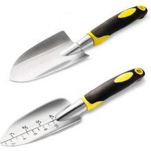(As show, One size) Pieces Heavy Duty Cast Aluminum with Soft Rubber Grip Garden Tools Garden Trowel Hand Shovel Small Hand Tools for Weeding Transplanting Digging