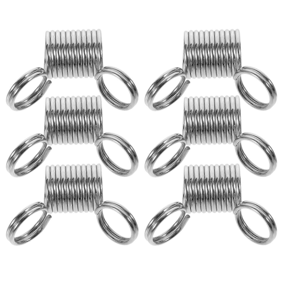 Kricely (As Show, One Size) 6Pcs Beading Stopper Metal Mini Spring Small Spring For Jewelry Making Jewelry Making Stopper