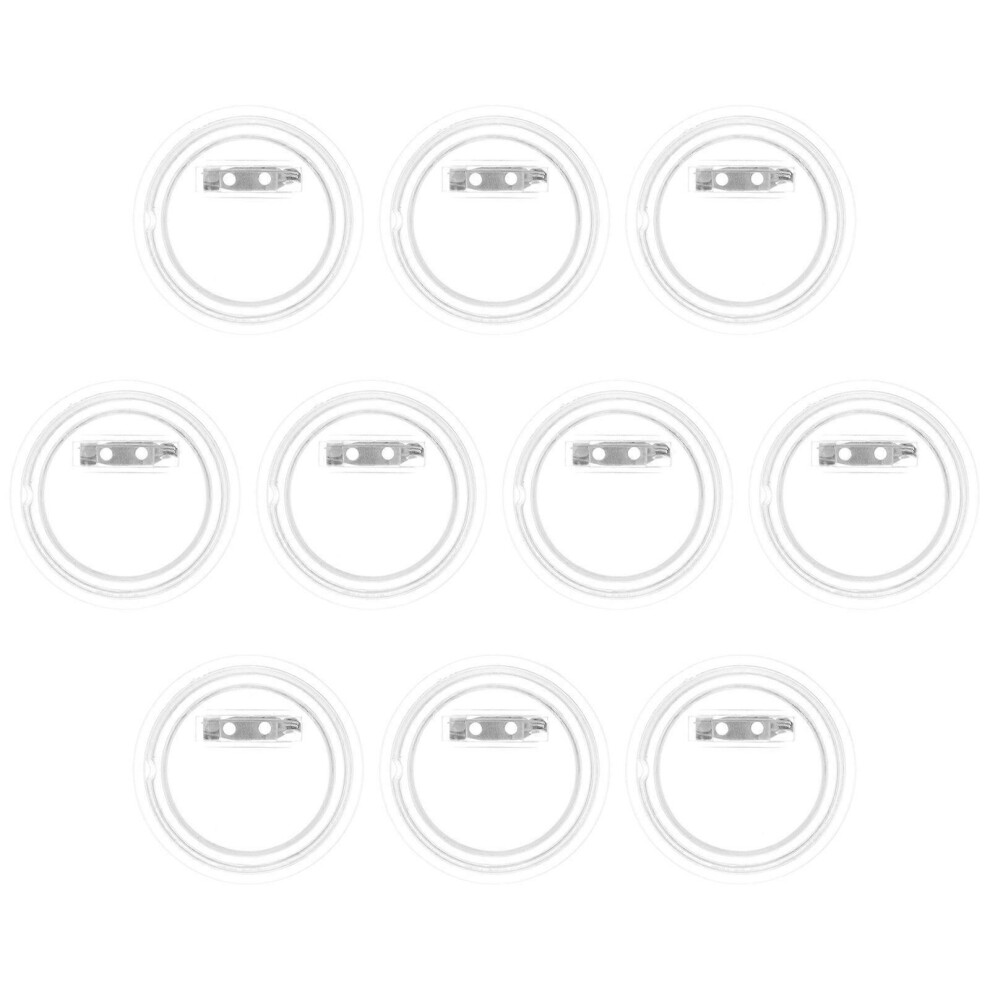 Kricely (As Show, One Size) 10Pcs Photo Buttons Badges Diy Making Craft Buttons Diy Blank Badge Buttons Clear Crafts Button