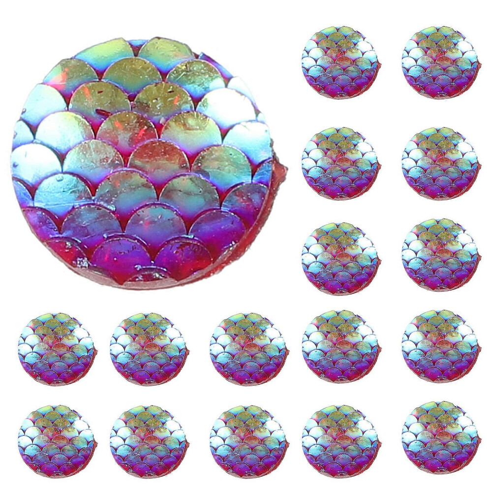 Kricely (As Show, One Size) 100Pcs Plastic Gems Rhinestone Charms Decorative Charms Flatback Rhinestones Craft Clothing Charms
