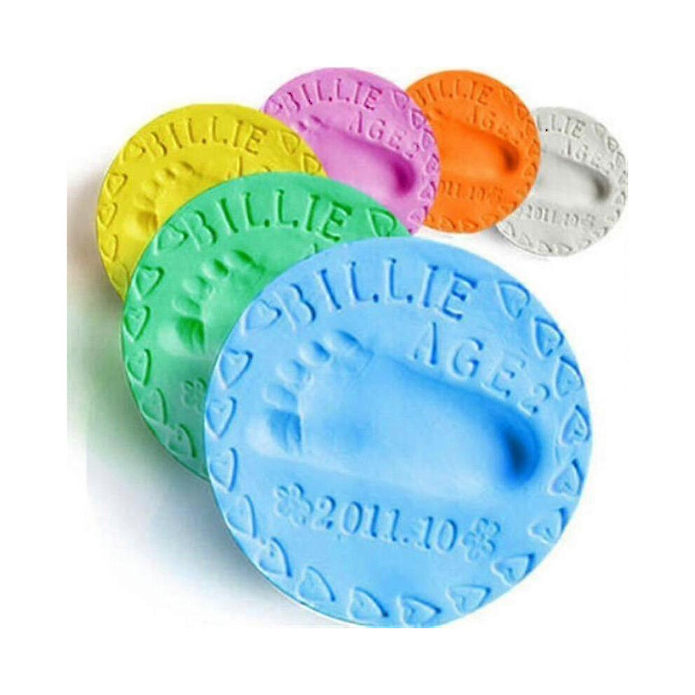 Wrezatro (Yellow, One Size) Soft Clay Fluffy Foam Supplies Diy Baby Care Hand Foot Inkpad Handprint Footprint Fingerprint Antistress Kids Toys For Children