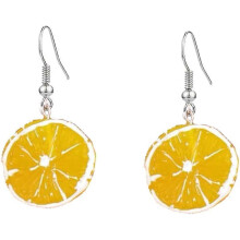(14, One size) Heyone Acrylic Lemon Earrings Fruit Charm Dangle Earrings for Girls