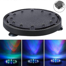 (As show, One size) Aquarium Bubble Led Lights Remote Controlled Air Stone Disk, With Effects For Fish Tank Decorations