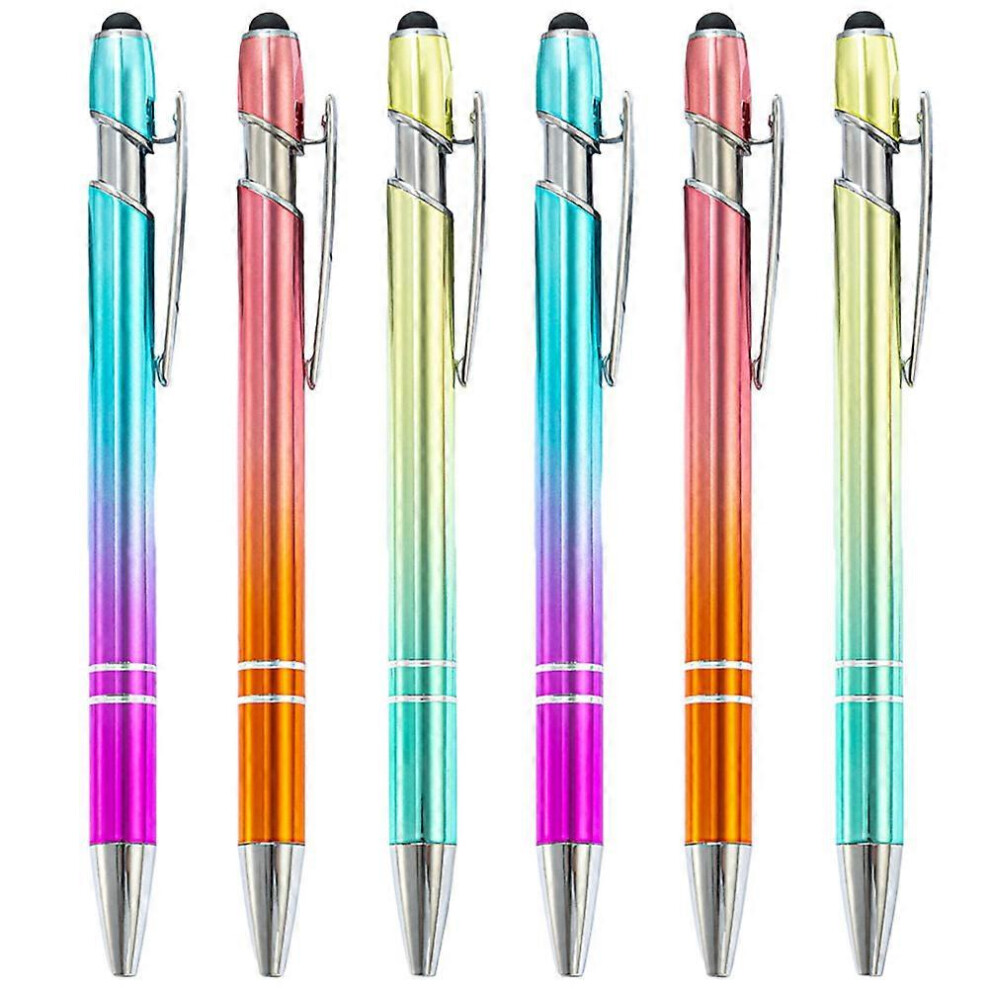 Kricely (As Show, One Size) 6Pcs Portable Writing Pens Multi-Use Ballpoint Pens Student Pens School Pens Office Accessory