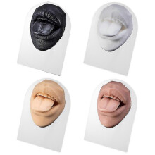 (Skin Color, One size) Soft Silicone Tongue&mouth Model Human Body Part Simulation Mouth Tongue For Piercing Jewelry Display Education Teaching Tool
