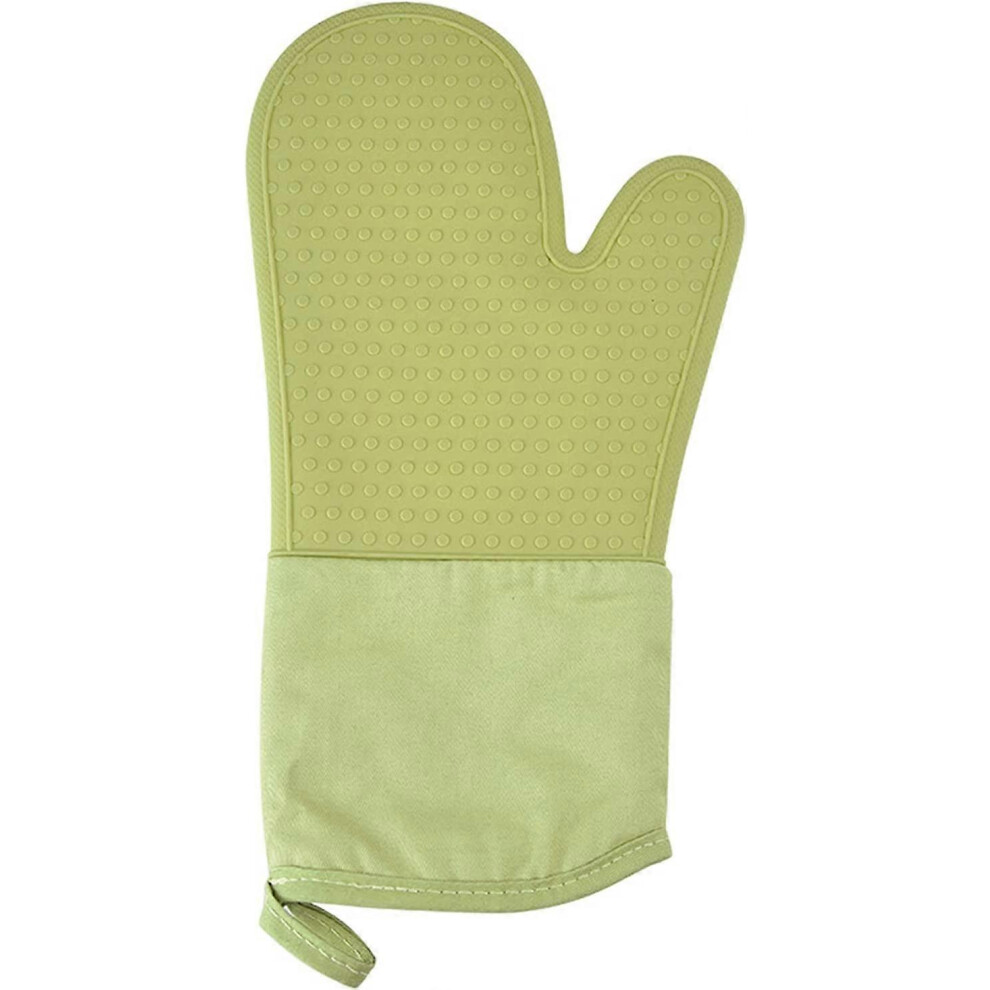 Konhill (As Show, One Size) One-Piece Silicone Heat-Insulating Gloves, Oven Gloves, Anti-Scald, Non-Slip Heat-Resistant Gloves, Microwave Oven Gloves, Green