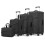 (Black) Total 4PCS Lightweight Durable Soft Shell Suitcase Set And A Travel Bag 1