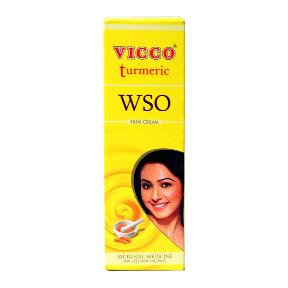 VICCO Turmeric WSO Ayurvedic Skin Cream 60g | Natural Herbal Formula for Clear, Glowing & Healthy Skin | Anti-Blemish & Moisturizing