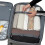 (Grey) Total 4PCS Lightweight Durable Soft Shell Suitcase Set And A Travel Bag 13