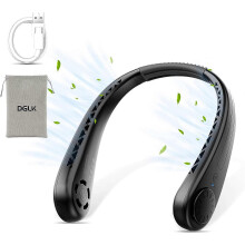 (As show, One size) The Portable Neck Fan From Popular Earphone Design,The Leafless Neck Fan Perfect For Personal Fan,with Features,Like USB Mini Fan, Ultra-Quiet, Batter