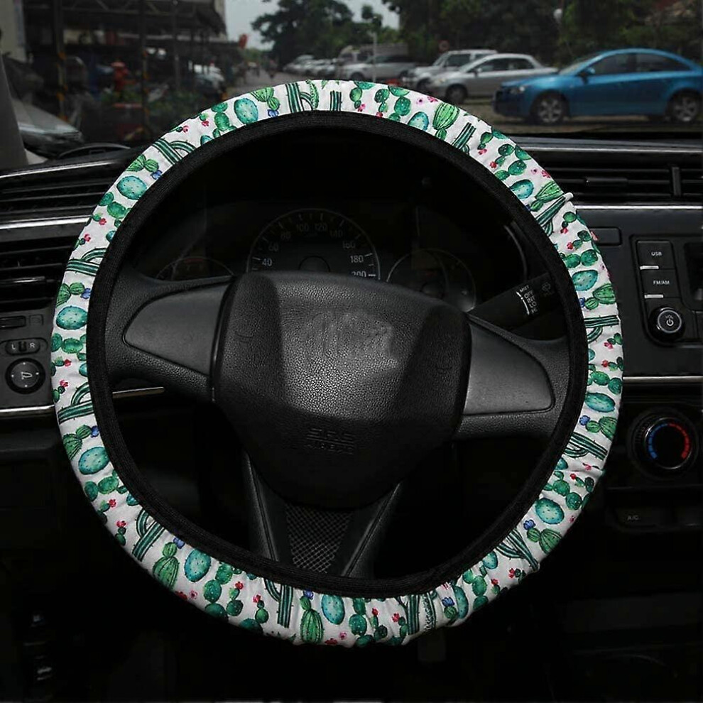 Konhill (As Show, One Size) Universal Neoprene Steering Wheel Cover, Silence Shopping Cute Soft Steering Wheel Covers,Printed Neoprene Steering Wheel Cover Fo