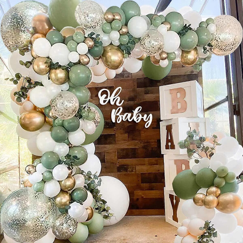 Konhill (As Show, One Size) Other Garden Decor Balloon Arch Kit 139Pcs Balloon Garland Kit Latex Balloons (Olive ) Green