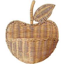 (As show, One size) Hanging Basket Wicker Rattan Woven Storage Basket Portable Wall Hanging Basket Home Decor