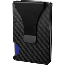 (As show, One size) Tool Bag Carbon Fiber Wallet - Men's Slim Wallet Rfid Blocking Minimalist Credit Card Holder (money Clip Slim Front Pocket)