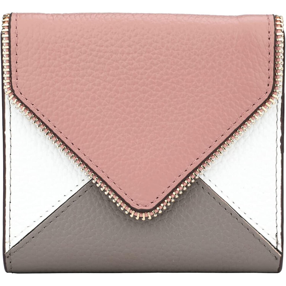 Konhill (As Show, One Size) Tool Bag 1- Dark Envelope Rfid Blocking Small Compact Leather Wallets Credit Card Holder Women Case Pink