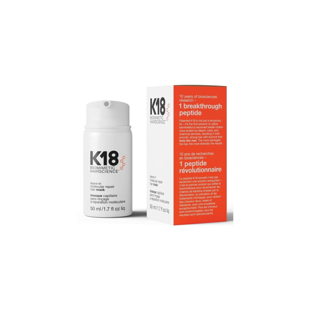 2 bottles 50ml K18 Leave-In Molecular Repair Hair Mask Hair Treatment