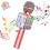 (As show, One size) Portable Bluetooth Karaoke Microphone With Led Disco Light 1