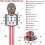 (As show, One size) Portable Bluetooth Karaoke Microphone With Led Disco Light 2
