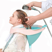 (As show, One size) Portable Shampoo Bowl, Hair Washing Tray, Foldable Hair Shampoo Basin Household, for pregnant women
