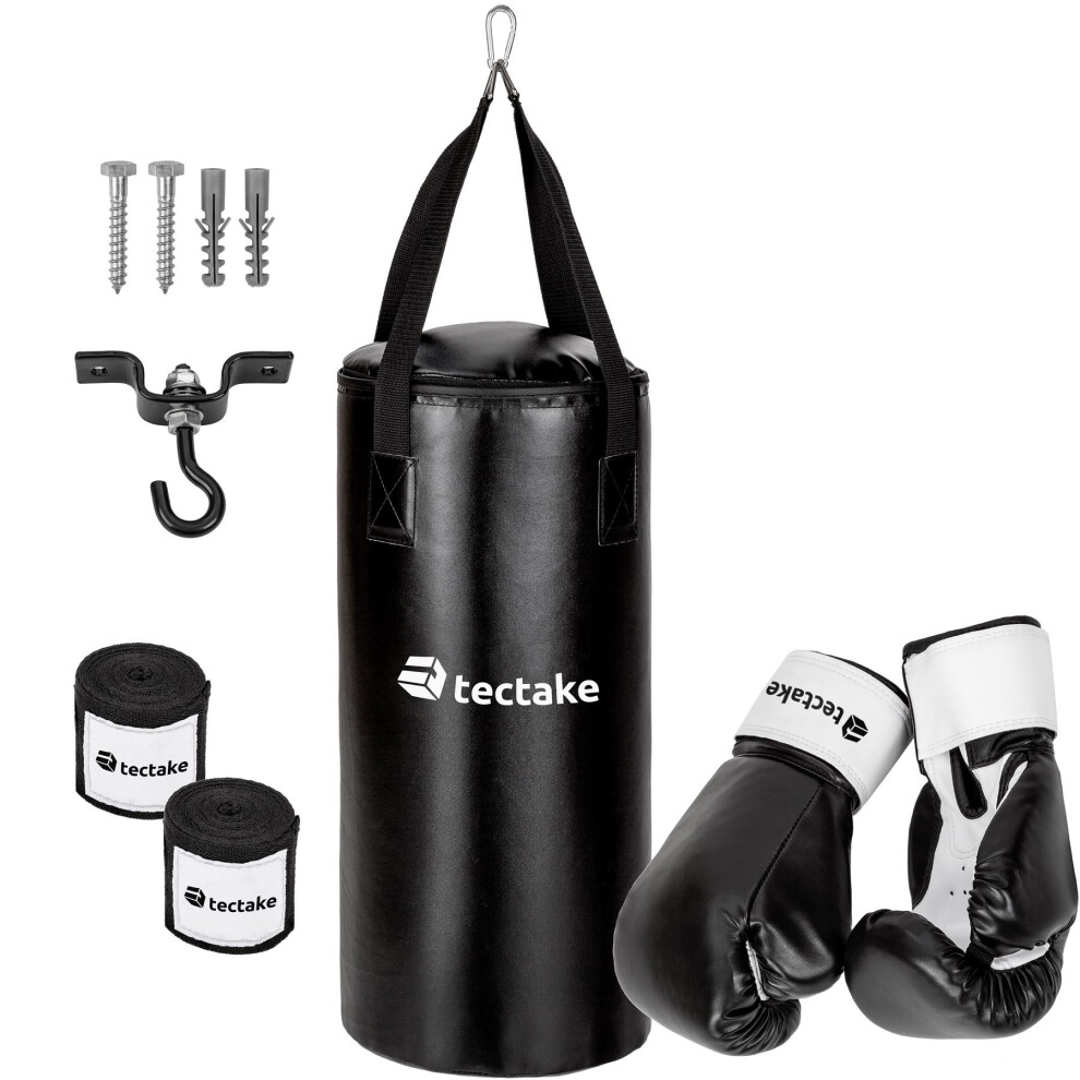 Boxing Gloves Punch Bag Set Punching Hand Wraps Ceiling Bracket Leather