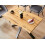 Durable Wooden Dining Table with X-Shaped Iron Legs 1