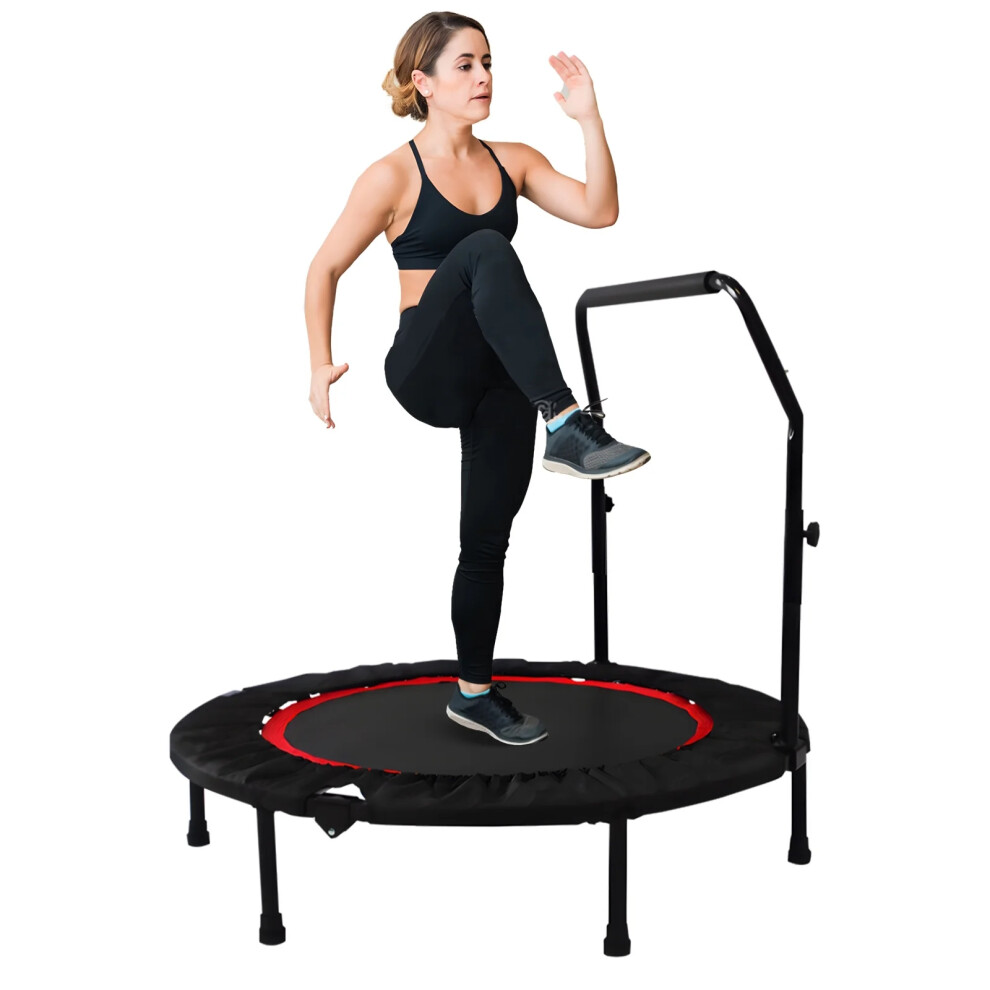 Kabalo Fitness Mini Trampoline with Handle Foldable Portable Bouncer Rebounder Exercise Gym 40" / 48