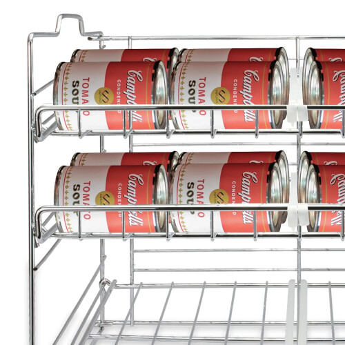 Kabalo 3 Tier Stackable Can Rack Organiser Cupboard Storage for 36 Cans Kitchen Cabinet Counter 2