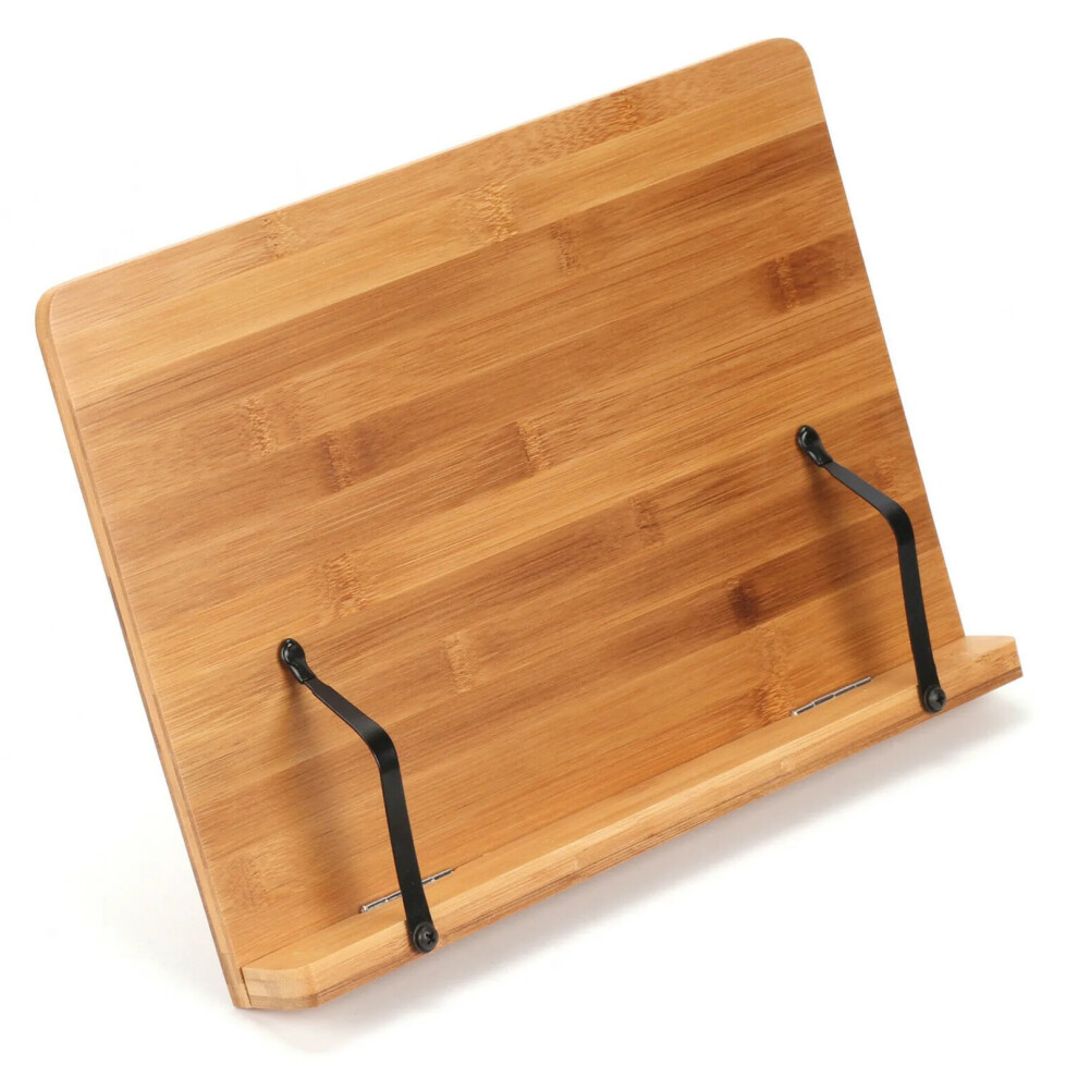 Kabalo Recipe Book Stand Kitchen Wooden Bamboo Tablet Cookbook Holder For Display Rest