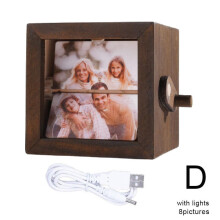 (16 photo with light) Customised Flip Book 2025 Valentine's Day Gift Glow Custom Photo 8/16pcs Photo Turning Book Machine Night Light Home Decoration