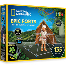 Kit de constru    o de fortes de Fort Creative National Geographic - 135 pe  as para