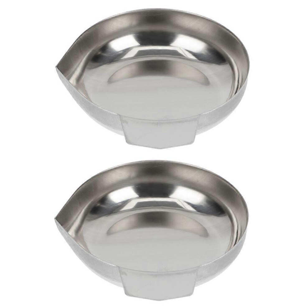 Kricely (As Show, One Size) 2 Pcs Household Tools Lab Test Weight Measuring Powder Dish Lab Dish Weighing Dish Weighing Scale Food Weighing Tray