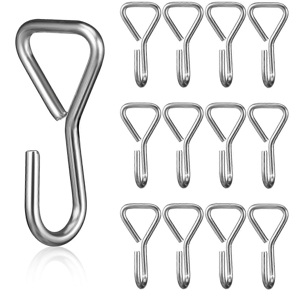 (As show, One size) 100 Pcs Hooks S Hooks Rope Hook Heavy Duty Stainless Steel Hooks Hanging Hook Fixed Rope Hooks-image-OPC-PG8MQKK-NEW